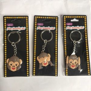 Three Monkey Keychain